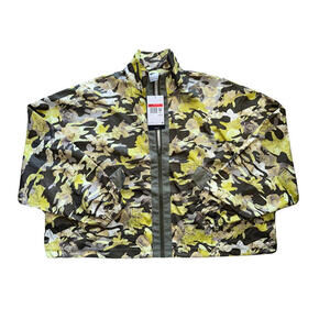 Nike Jacket Womens Large Floral Full Zip Pockets Camo Sportswear Windbreaker